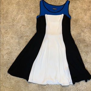 Express Chiffon Color Block Dress Size 6
